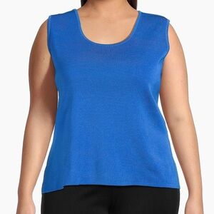 NWT Ming Wang bright blue sleeveless tank top